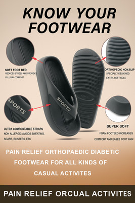 Flexxon Men Slippers(Grey , 8)
