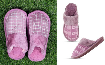 PRACHILUS Women Flip Flops(Purple, Purple , 4)