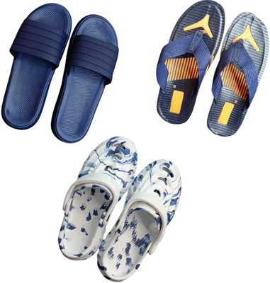 BLIBBERS Men Slippers(Blue, Blue, Multicolor , 9)