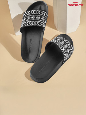 RED TAPE Women Slides(Black , 6)