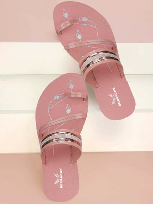 BERSACHE Women Slippers(Pink , 5)