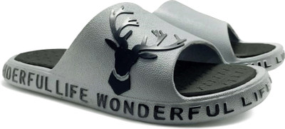 BRUTON Men Slippers | Ortho | Slides | Flipflop | Clogs | Acupressure � Slides(Grey , 8)