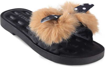Cassiey Women Slides(Black , 6)