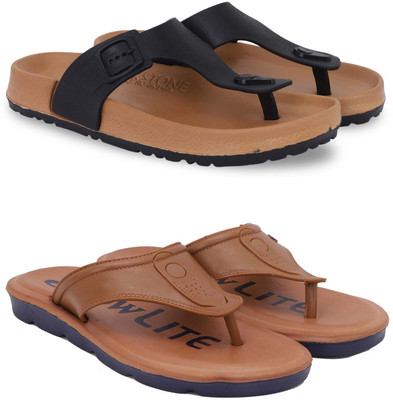 KAPYANSH Men Slippers(Beige, Brown , 10)