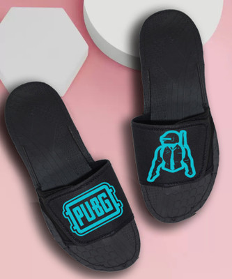 KANEGGYE Men Slides(Blue, Black , 10)