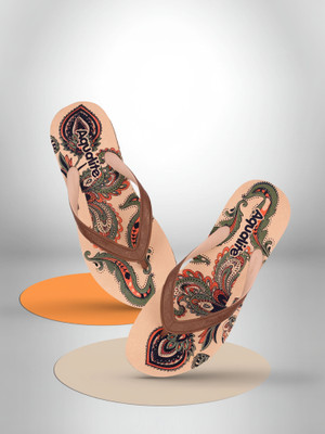 Aqualite Women Slippers(Beige , 6)