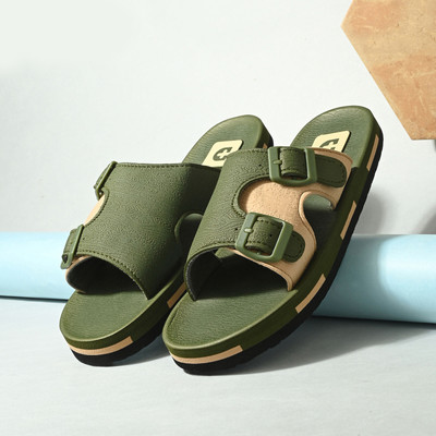 Doctor Health Super Soft Men Newly Launch Stylish | Cushioned | Comfortable | Breathable | Adjustable Strap Slippers(Olive , 9)