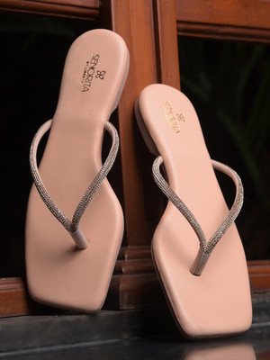 LIBERTY Women Senorita by Liberty STY-50E Peach Thong Slippers Slippers(Pink , 3)