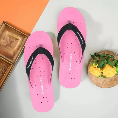 TREATTOES Women Soft Ortho-Care Diabetic Orthopaedic Comfort Dr Slippers & Flipflops Ladies Girl Flip Flops(Pink , 6)