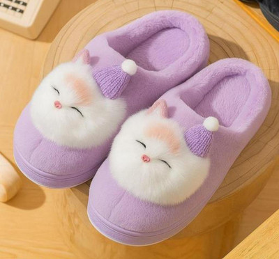 shoptegic Women Flip Flops(Purple , 6)