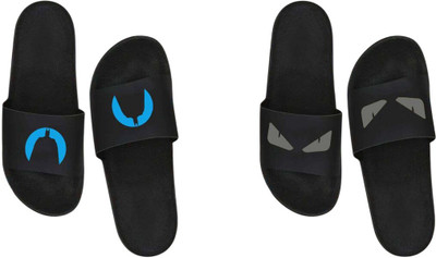 nvisan Men Slides(Blue, Grey , 7)