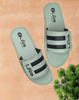 LifeO Men Slides(Green , 6)