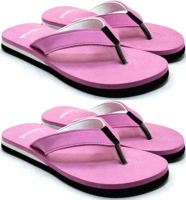 VAHMAH Women Slippers(Pink, Pink , 7)