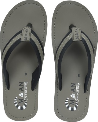 Maan Men Flip Flops(Grey , 10)