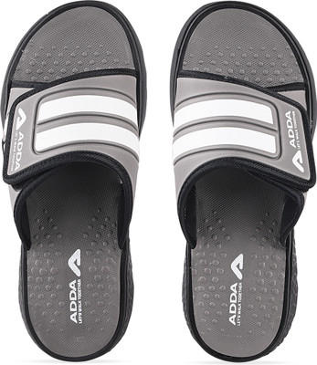Adda Men Slides(Grey, Black , 6)