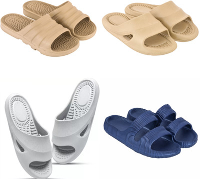 house of common Women Slides(Multicolor , 9)