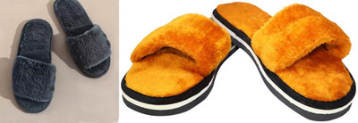 rexizone Women Slides(Black, Tan , 4)