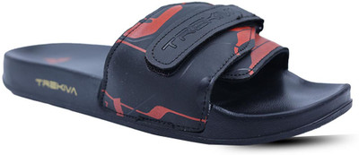 TREKIVA Men Premium Sliders Trendy Comfortable Flexible & Durable, Anti-Skid| TSG-2006 Slides(Black , 7)