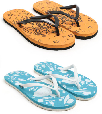 Indrawati Women Flip Flops(Multicolor , 8)