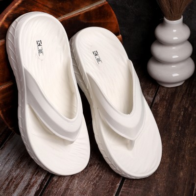 Hygear Men Slippers(White , 6)