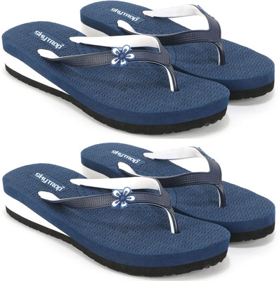 HOC Women Slippers(Blue , 7)