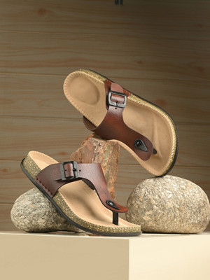 Layasa Men Sandals(Brown, Tan , 10)