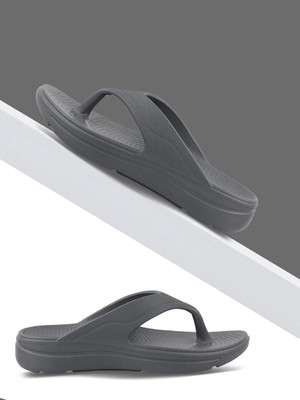 Neoz Men Levirex Lightweight with Arch Support Durable Anti-Skid & Stylish Dailywear| Flip Flops(Grey , 8)