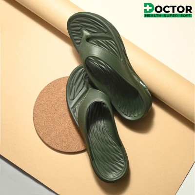 Doctor Health Super Soft Men Slippers(Olive , 9)