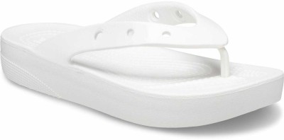 CROCS Women Women's Classic Platform Flip Flops(White , 9 UK/India)