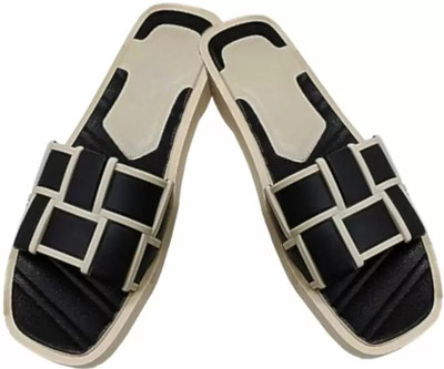Pollo Loco Men Slides(Black , 7)