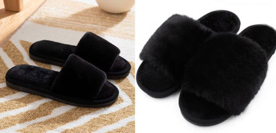 rexizone Women Slides(Grey, Black , 6)