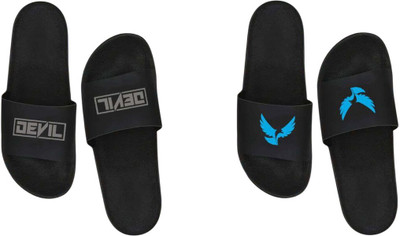 nvisan Men Slides(Blue, Grey , 6)
