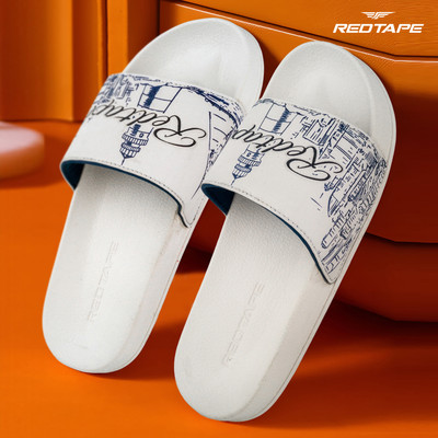RED TAPE Men Slides(White , 8)