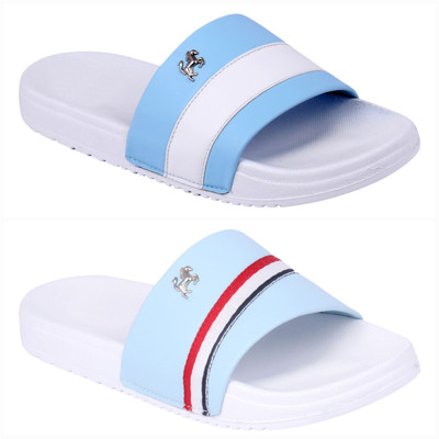 Foot Print Men Slides(Multicolor , 11)