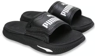 PUMA Men Slides(Black , 8)