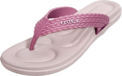 FLITE Women Flip Flops(Purple , 4)