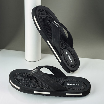CAMPUS Men Slippers(Black , 9)