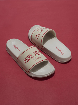 Pepe Jeans Men Slides(Beige , 8)