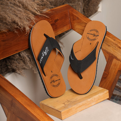 Zeekos Men Mens Comfortable Stylish Trending doctor Slippers(Tan , 6)