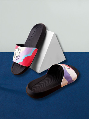 Foot Print Men Slides(Red , 10)