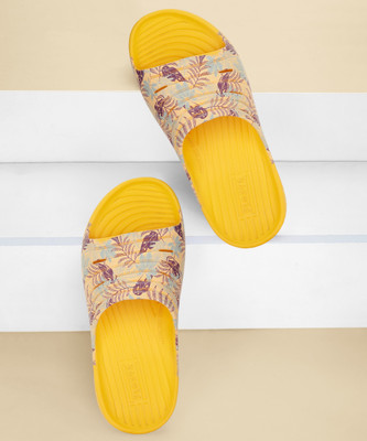 Bata Women Slides(Yellow , 4)