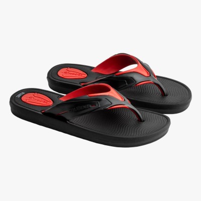 Sunny Footwear Men Flip Flops(Red, Black , 10)