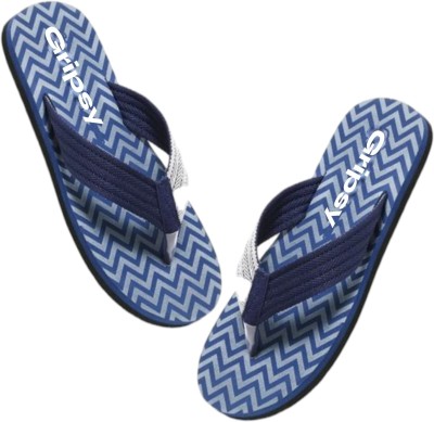 PRIKSH FOOTWEAR Men Slippers(Blue, Grey , 10)