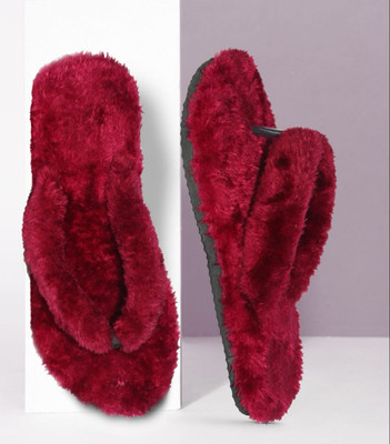 shoptegic Women Slippers(Maroon , 5)