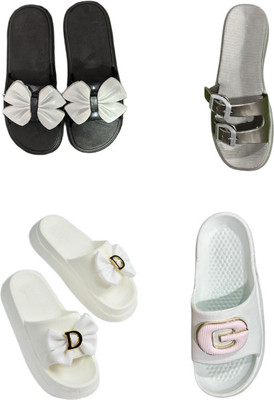 strivox Women Flip Flops(Multicolor , 6)