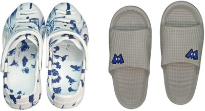 BLIBBERS Men Slides(Multicolor, Grey , 7)