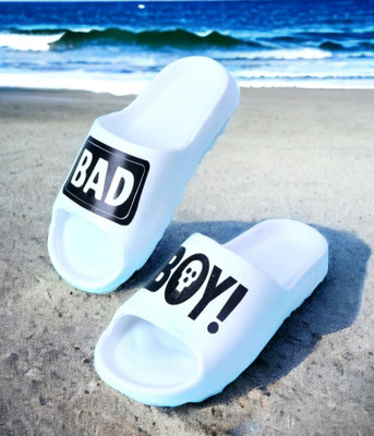 KAPYANSH Men Slides(White , 10)