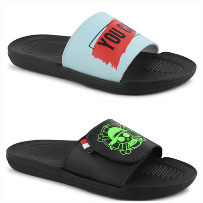 PERY-PAO Men Slides(Multicolor , 7)