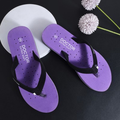 DOCTOR EXTRA SOFT Women DOCTOR EXTRA SOFT Flat Ortho Care Diabetic Orthopaedic Comfort Dr Slippers and Flipflops For Women's and Girl's Slippers(Purple 5)