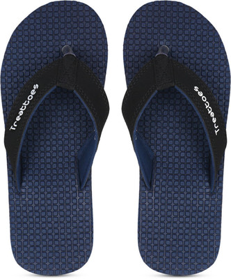 TREATTOES Men Acupressure Bubbles Soft Comfortable and Stylish Orthopaedic Diabetic Ortho Care Flip Flops(Navy, Blue , 9)